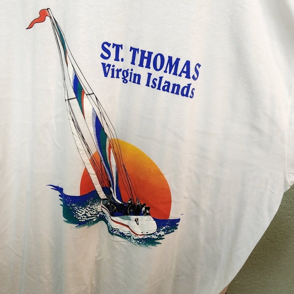 Men's Unisex St. Thomas Virgin Islands Shirt White XXL